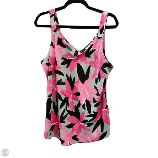 Blouse Sleeveless By Nic + Zoe In Pink, Size: L