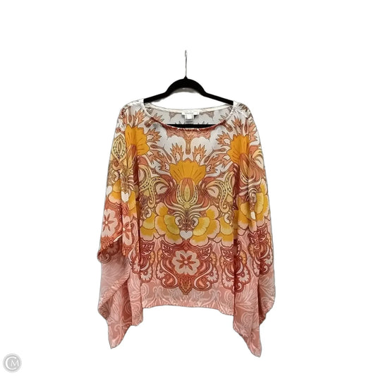Blouse Short Sleeve By Chicos In Orange, Size: L