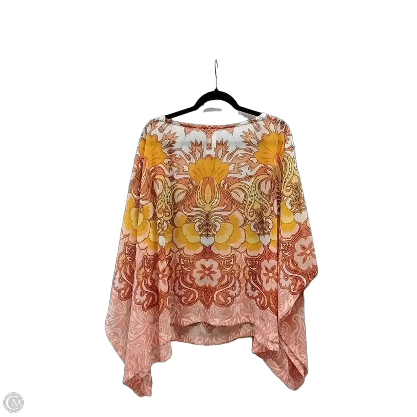 Blouse Short Sleeve By Chicos In Orange, Size: L