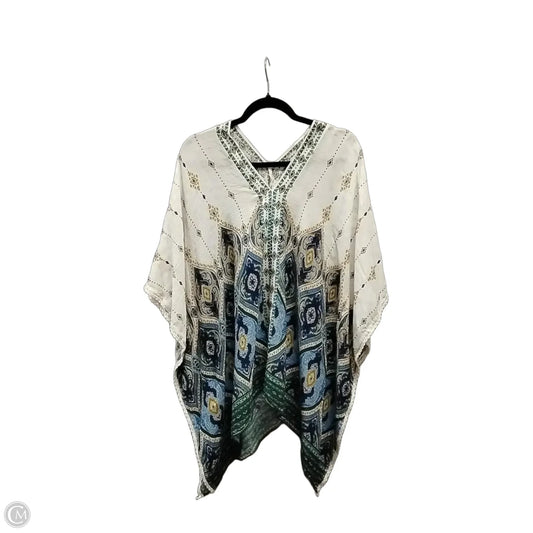 Blouse Short Sleeve By Chicos In Geometric Pattern, Size: L