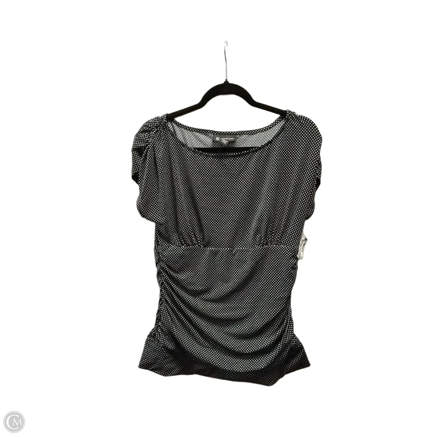 Top Short Sleeve By Inc In Polkadot Pattern, Size: L