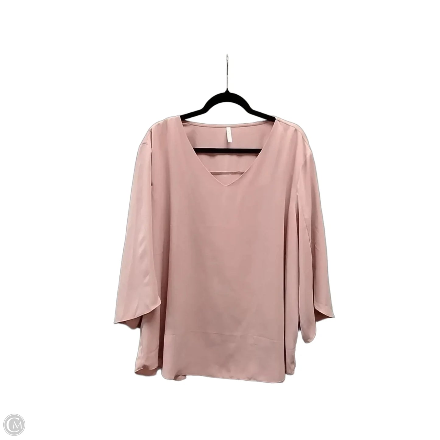 Blouse Short Sleeve By Clothes Mentor In Pink, Size: 3x