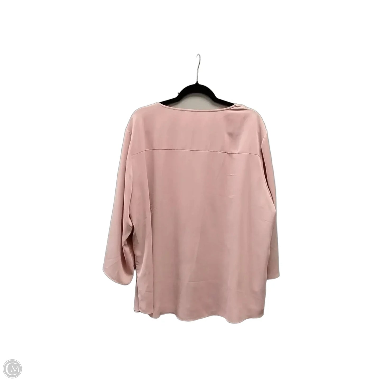 Blouse Short Sleeve By Clothes Mentor In Pink, Size: 3x