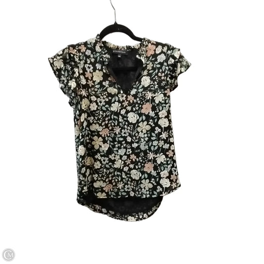 Blouse Short Sleeve By Clothes Mentor In Floral Print, Size: Xxs