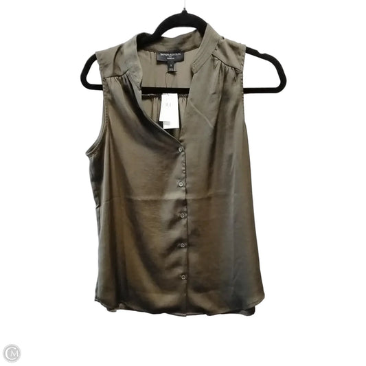 Top Sleeveless By Banana Republic In Green, Size: S