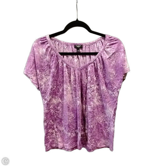 Top Short Sleeve By Talbots In Purple, Size: L