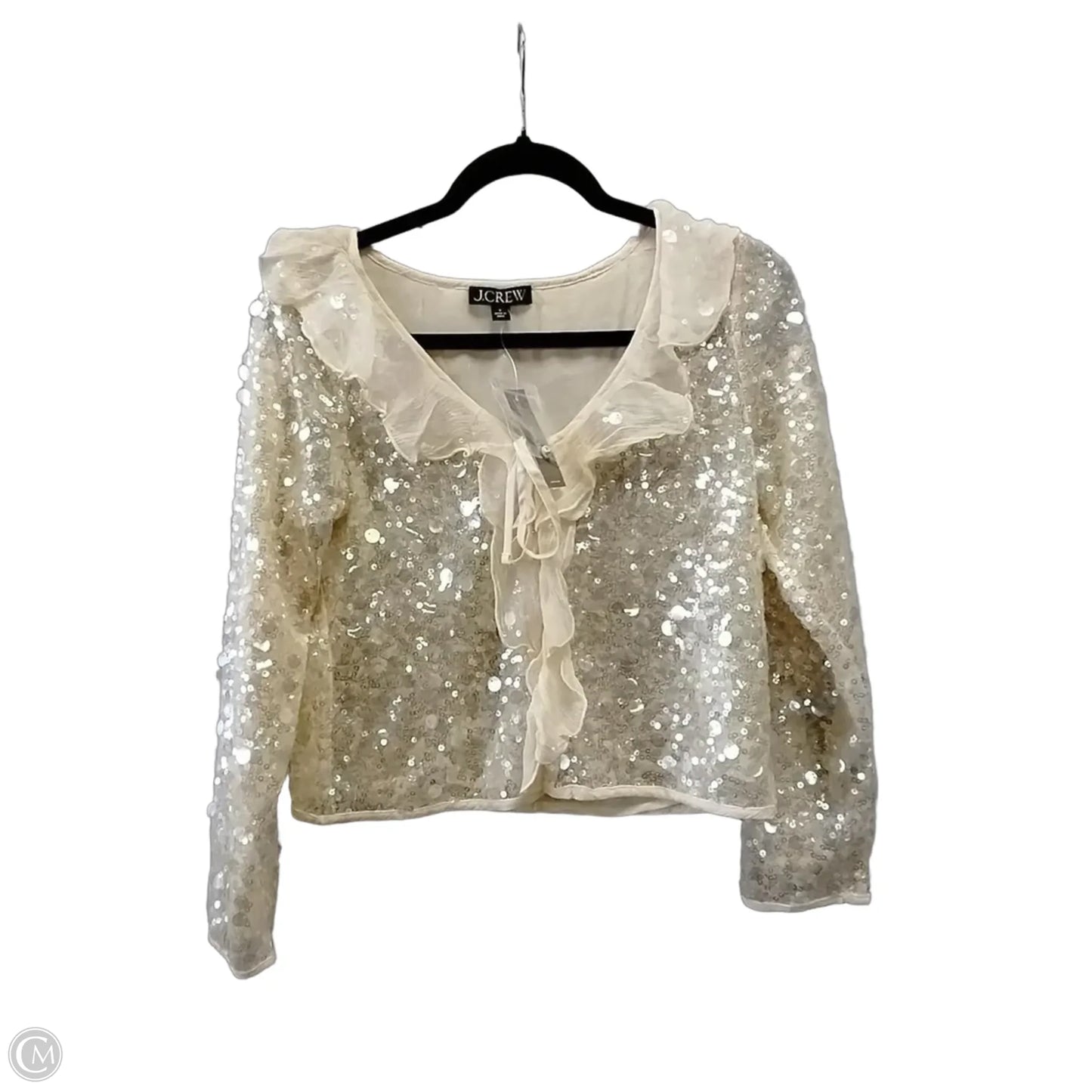 Top Long Sleeve By J. Crew In Cream, Size: 0