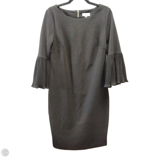 Dress Casual Midi By Calvin Klein In Black, Size: 12