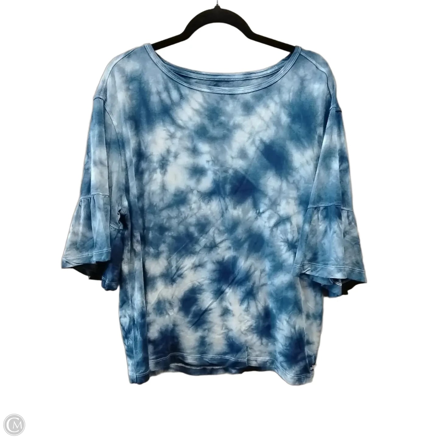 Top Short Sleeve By Calvin Klein In Tie Dye Print, Size: Xl