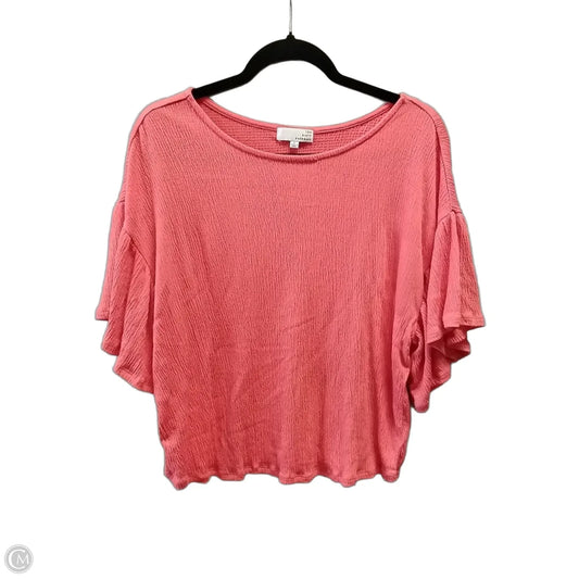 Top Short Sleeve By Clothes Mentor In Coral, Size: L