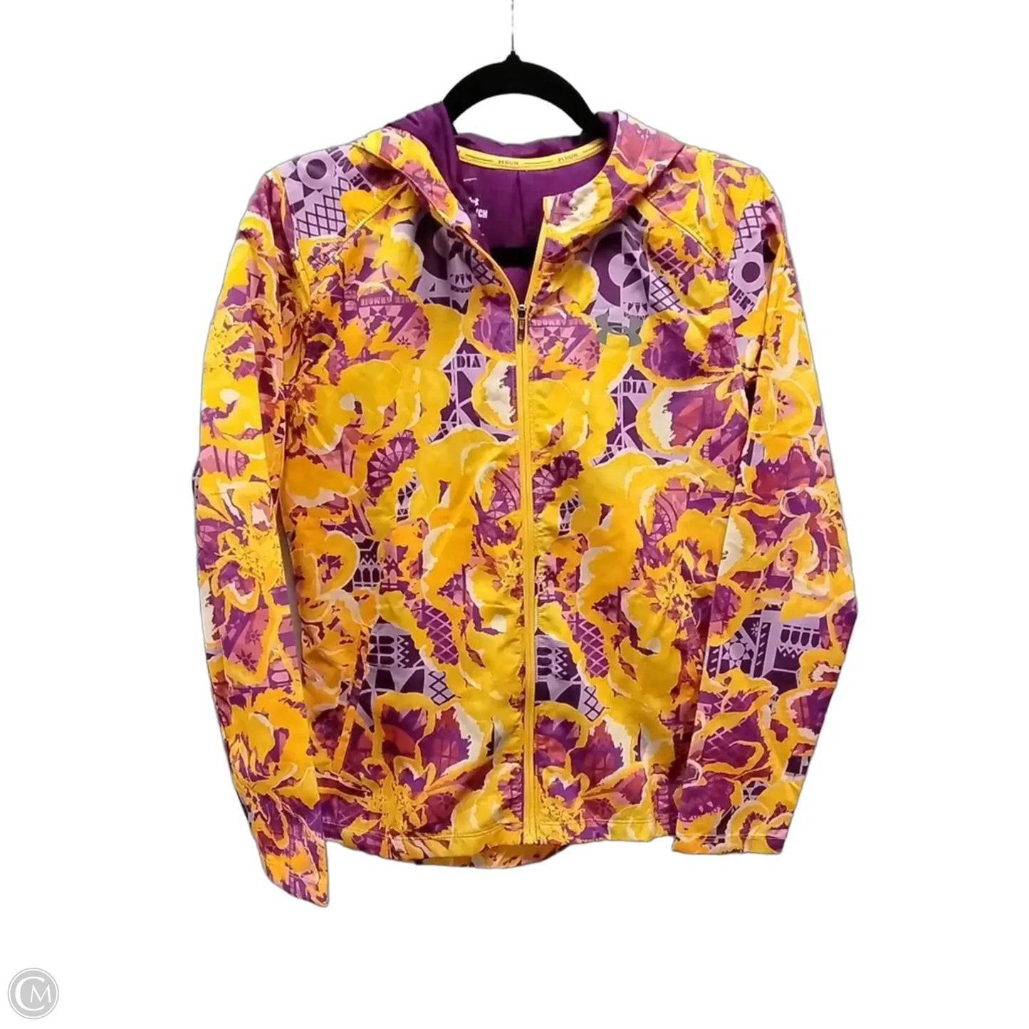 Athletic Jacket By Under Armour In Orange, Size: S