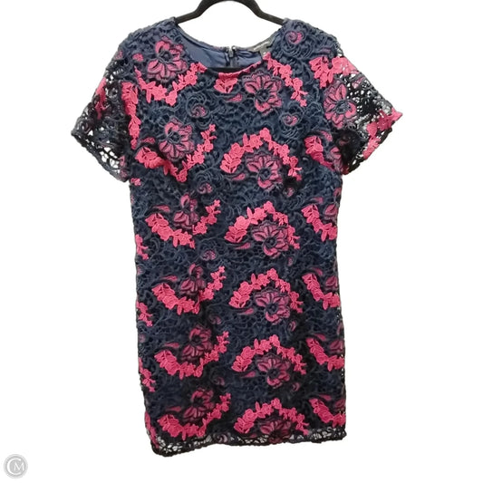 Dress Casual Midi By Banana Republic In Blue & Red, Size: 14