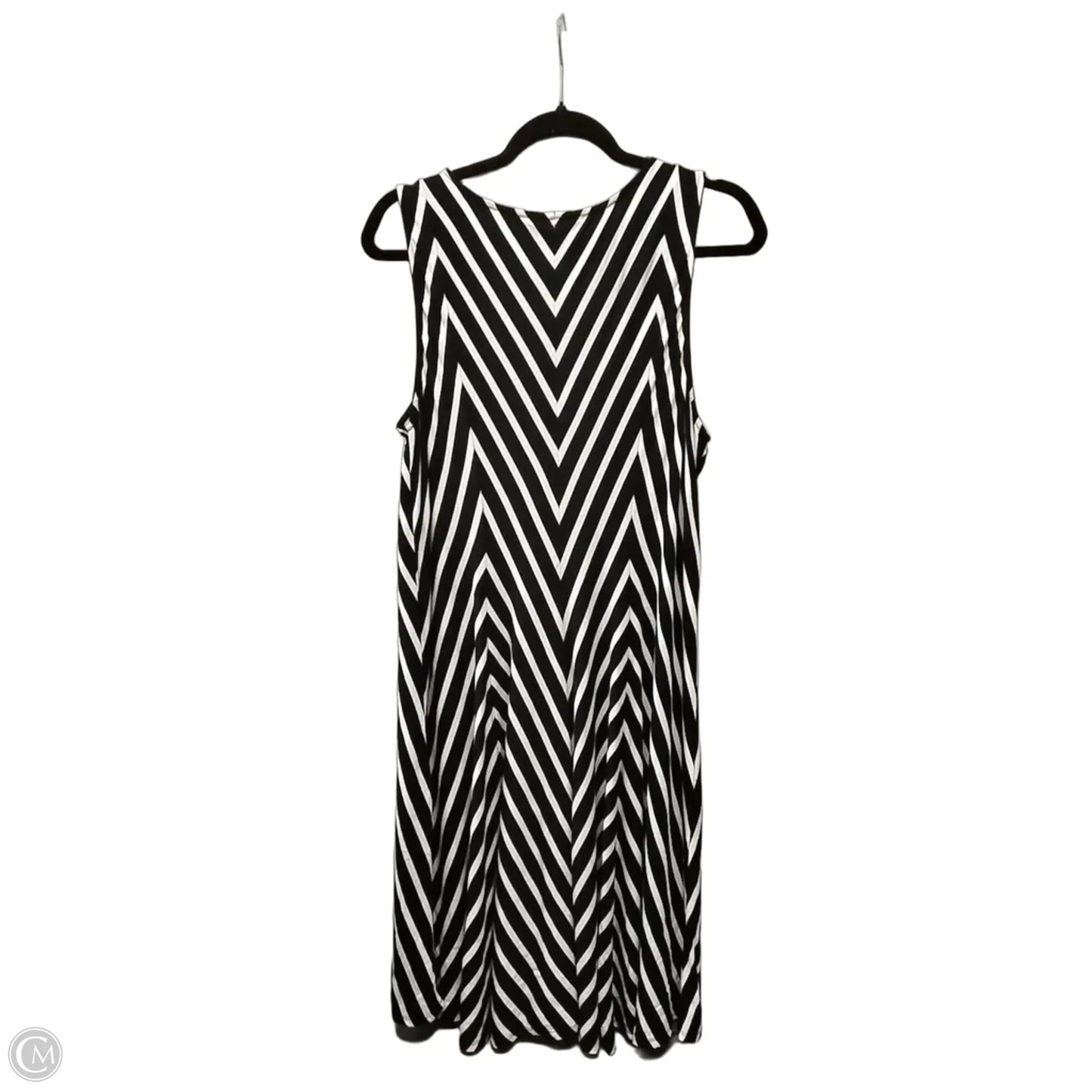 Dress Casual Midi By Chelsea And Theodore In Striped Pattern, Size: Xl