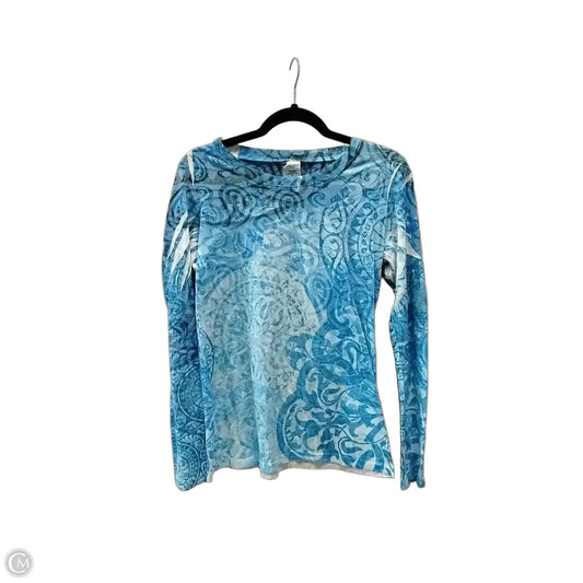 Top Long Sleeve By Laura Ashley In Blue, Size: M