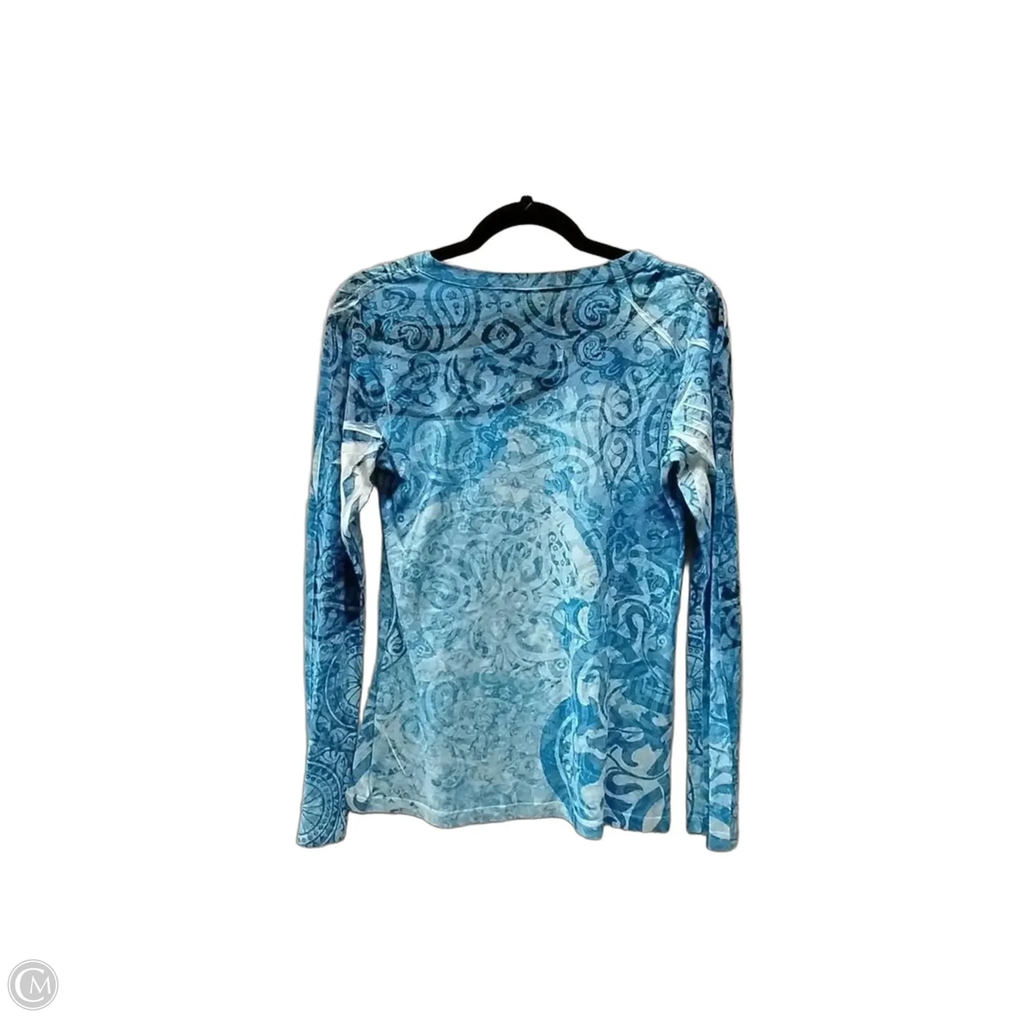 Top Long Sleeve By Laura Ashley In Blue, Size: M
