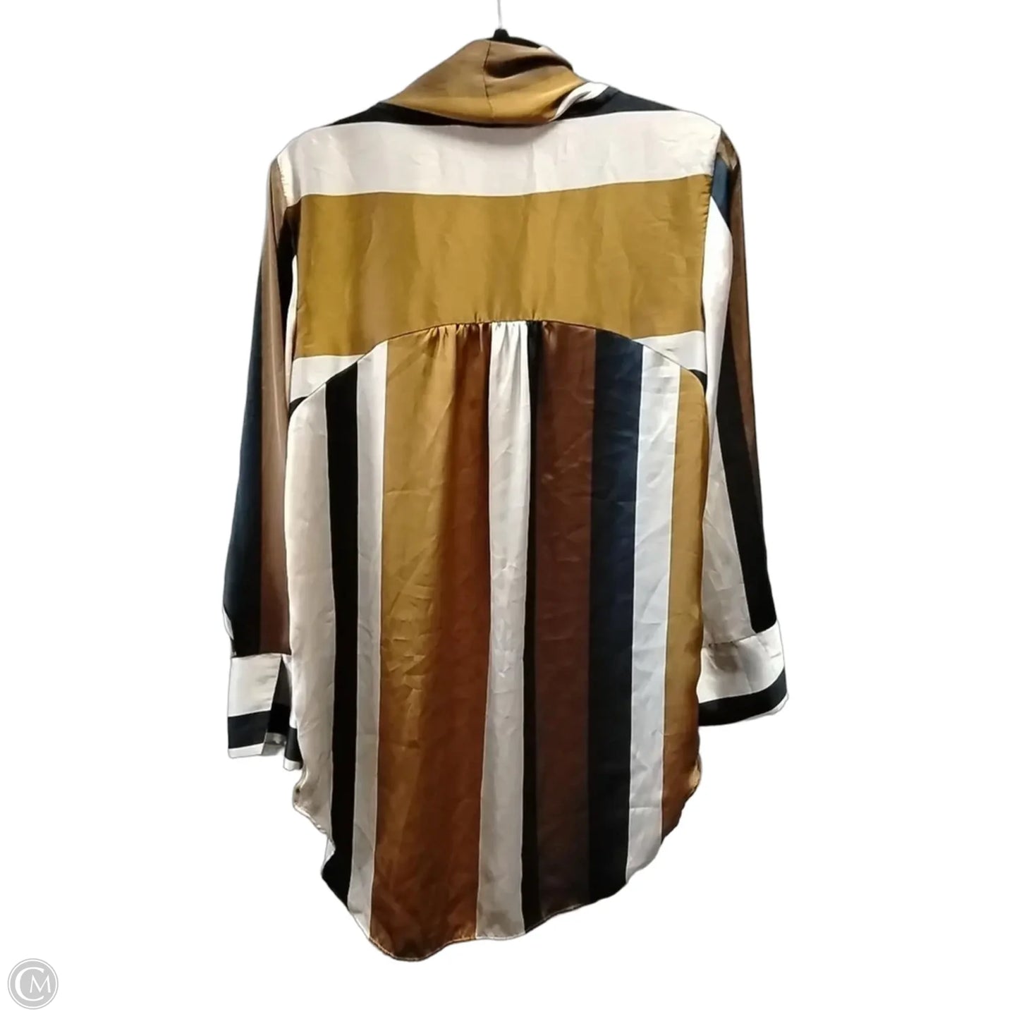 Blouse Long Sleeve By Zara In Striped Pattern, Size: Xs