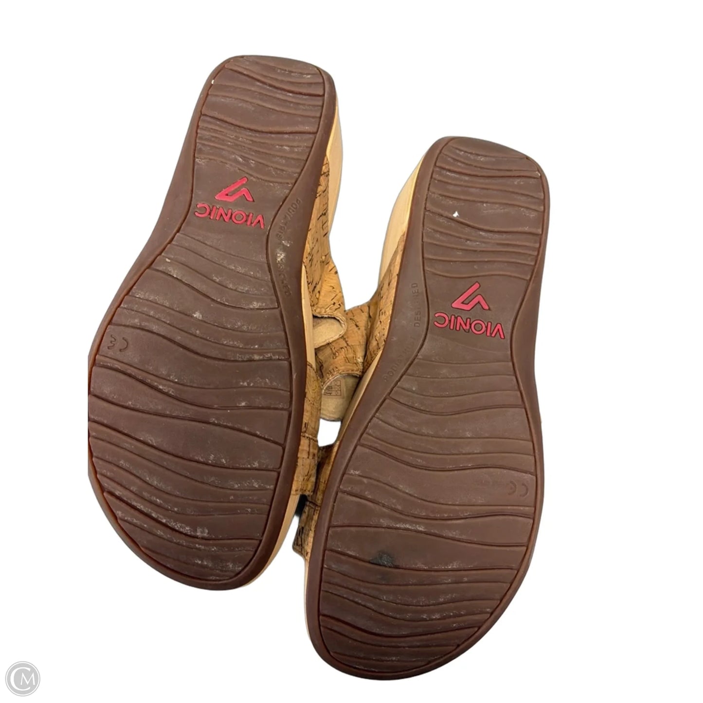 Sandals Heels Platform By Vionic In Tan, Size: 9