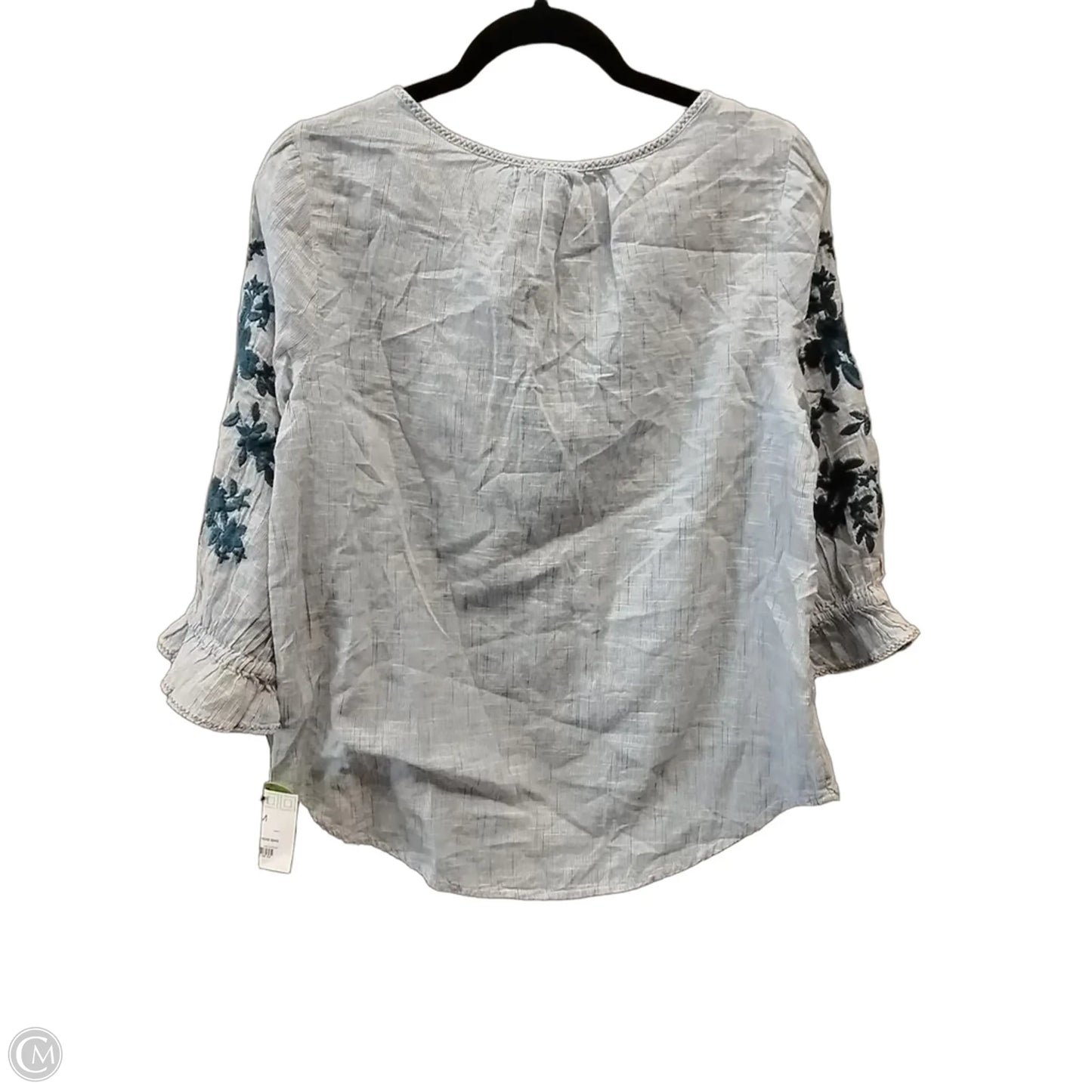 Top Long Sleeve By Liz Claiborne In Blue, Size: Mp