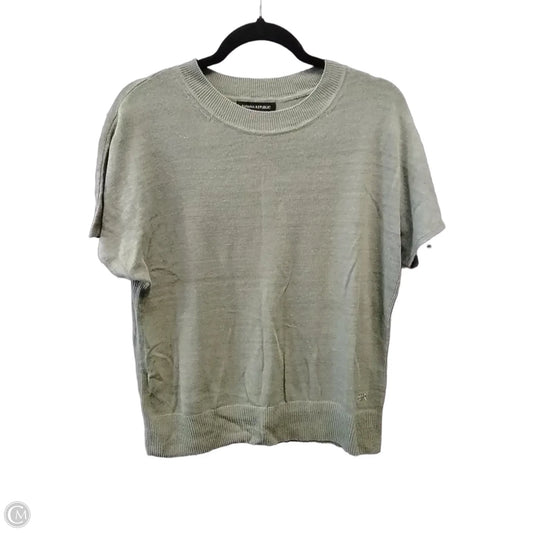 Top Short Sleeve By Banana Republic In Green, Size: S
