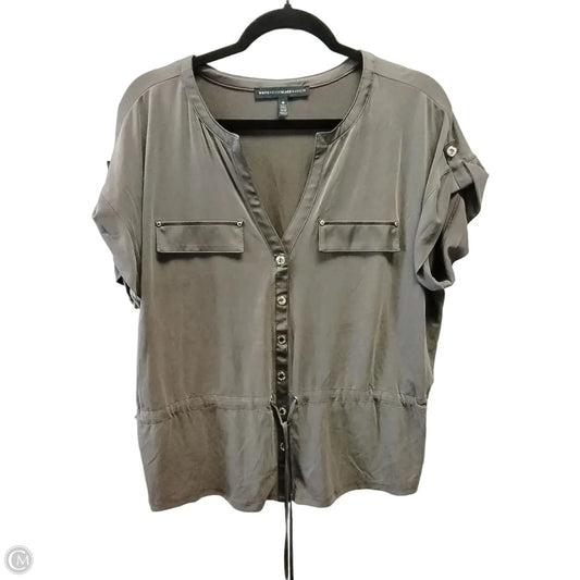 Top Short Sleeve By White House Black Market In Brown, Size: M