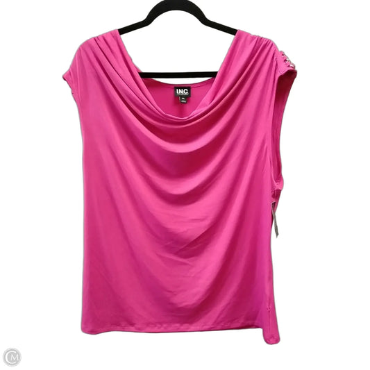 Top Short Sleeve By Inc In Pink, Size: Xxl