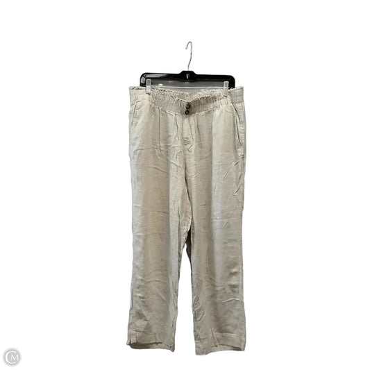 Pants Linen By Briggs In Tan, Size: Xl