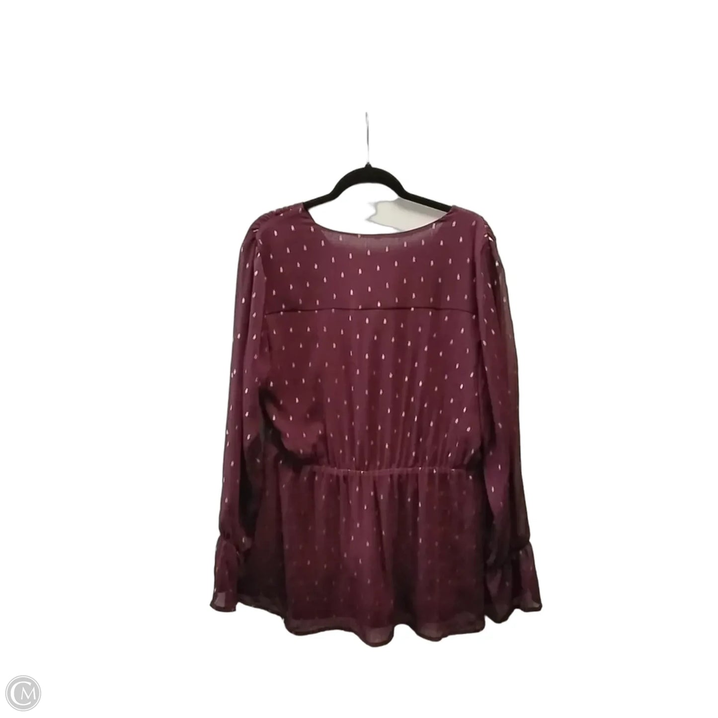 Blouse Long Sleeve By Lane Bryant In Mauve, Size: L