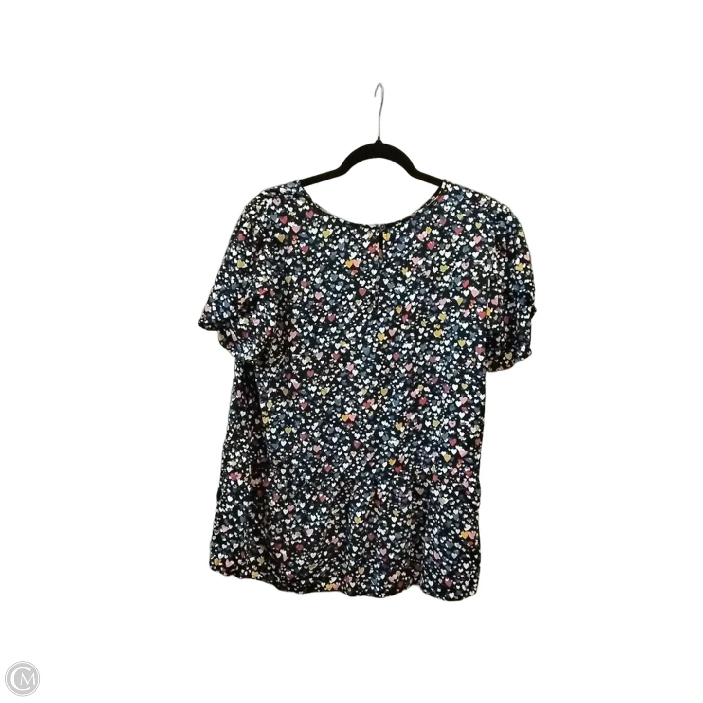 Blouse Short Sleeve By Loft In Blue, Size: L
