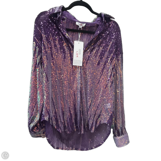 Top Long Sleeve By Geegee In Purple, Size: S