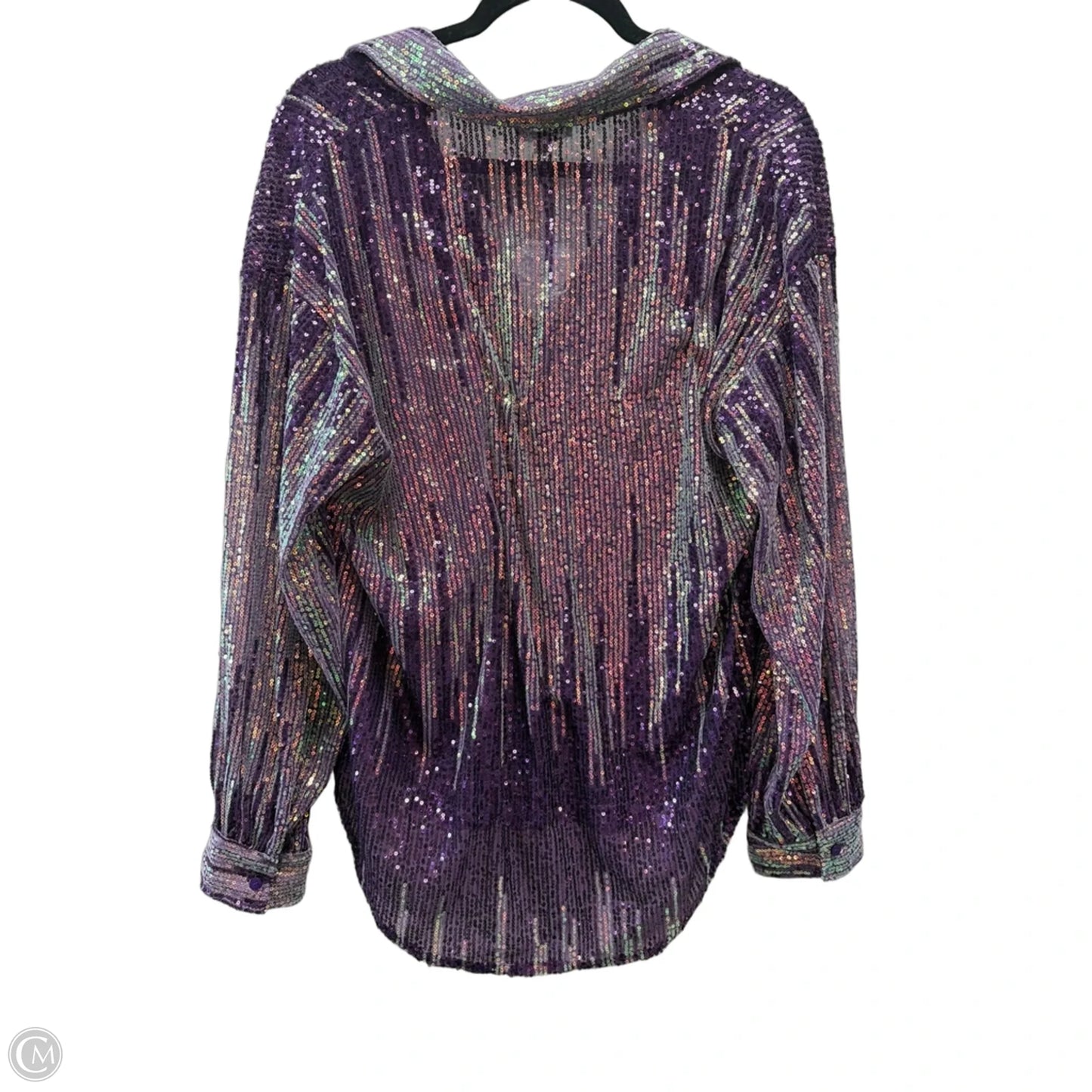 Top Long Sleeve By Geegee In Purple, Size: S