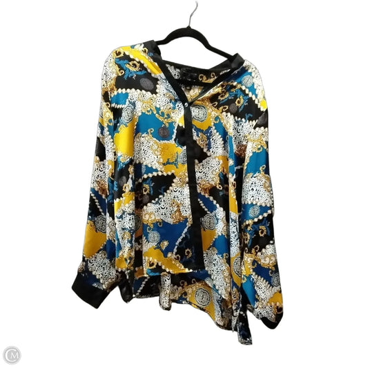 Blouse Long Sleeve By Investments In Multi-colored, Size: 3x