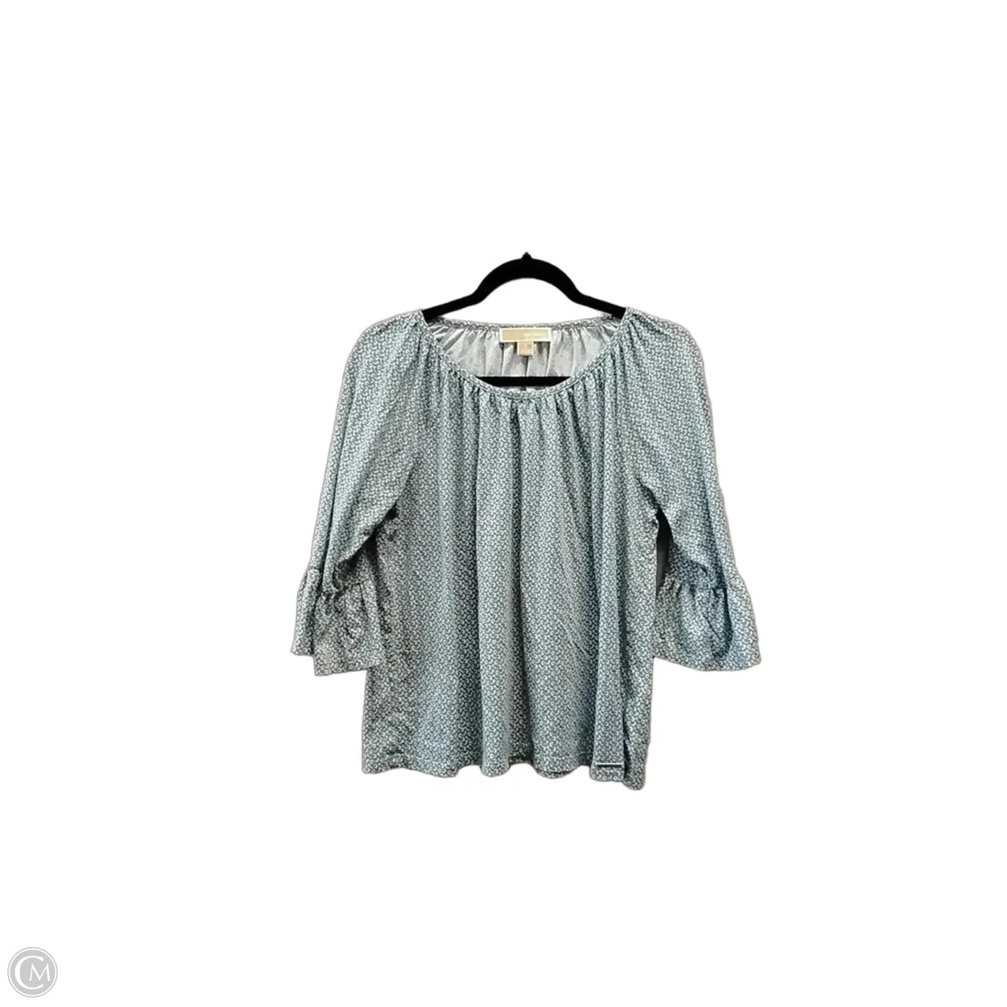 Blouse Long Sleeve By Michael By Michael Kors In Blue, Size: M