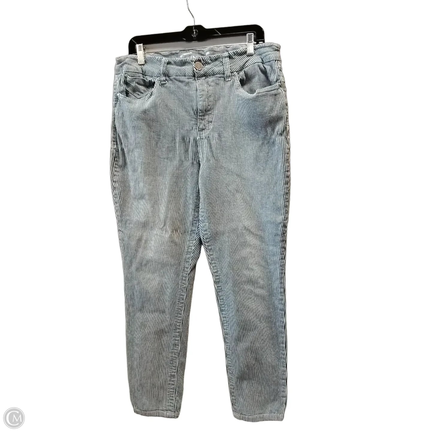 Jeans Straight By Seven 7 In Striped Pattern, Size: 16