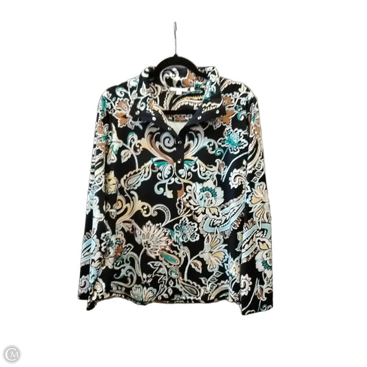 Top Long Sleeve By Chicos In Paisley Print, Size: Xl
