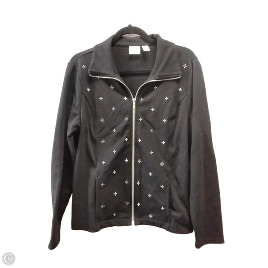 Jacket Shirt By Zenergy By Chicos In Black, Size: M