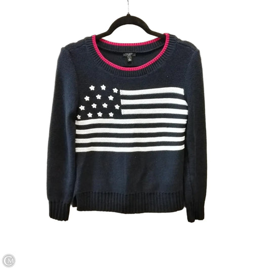 Sweater By Talbots In Blue Red & White, Size: Sp