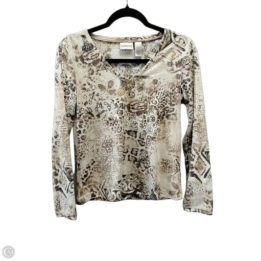 Top Long Sleeve By Chicos In Animal Print, Size: S