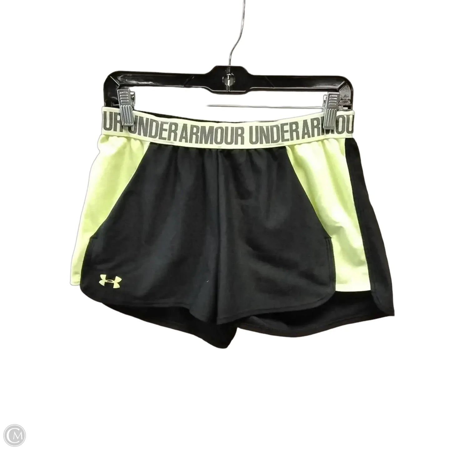 Athletic Shorts By Under Armour In Black & Green, Size: M