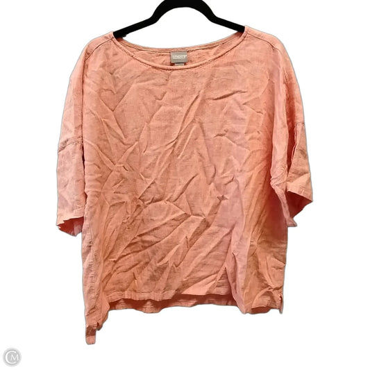 Top Short Sleeve By Chicos In Orange, Size: L