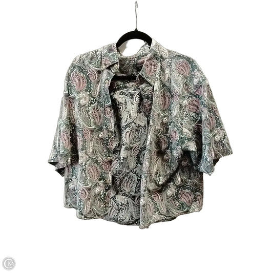 Top Short Sleeve By Clothes Mentor In Paisley Print, Size: L