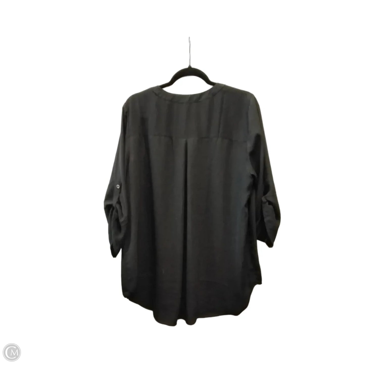 Blouse Long Sleeve By Chaus In Black, Size: 1x