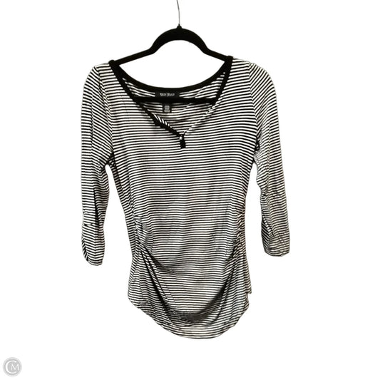Top Long Sleeve By White House Black Market In Striped Pattern, Size: S
