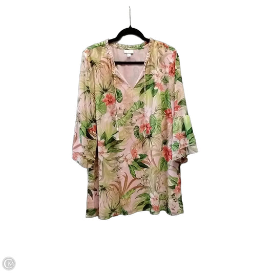 Blouse Long Sleeve By J. Jill In Floral Print, Size: L