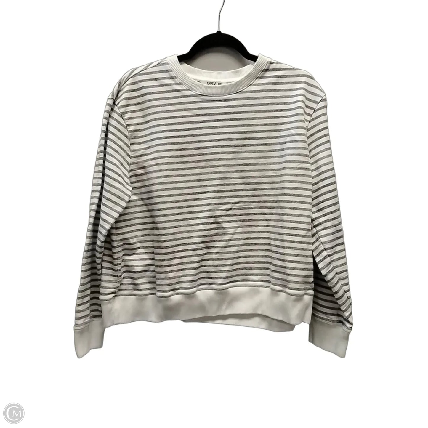 Sweatshirt Crewneck By Orvis In Striped Pattern, Size: L