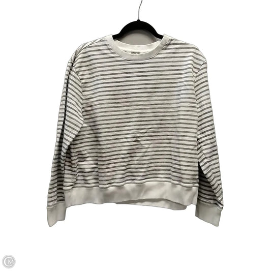 Sweatshirt Crewneck By Orvis In Striped Pattern, Size: L