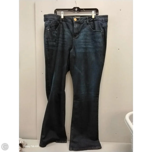 Jeans Wide Leg By Democracy In Blue Denim, Size: 20w