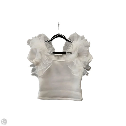 Top Short Sleeve By English Factory In White, Size: S