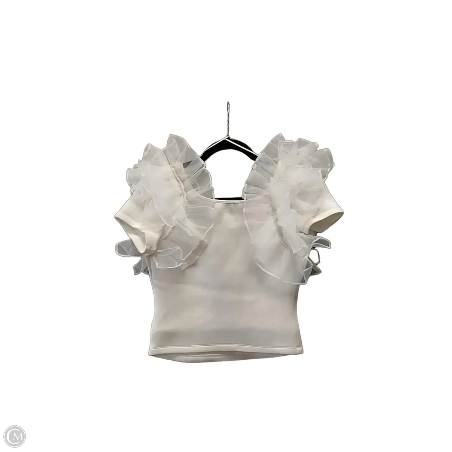 Top Short Sleeve By English Factory In White, Size: S