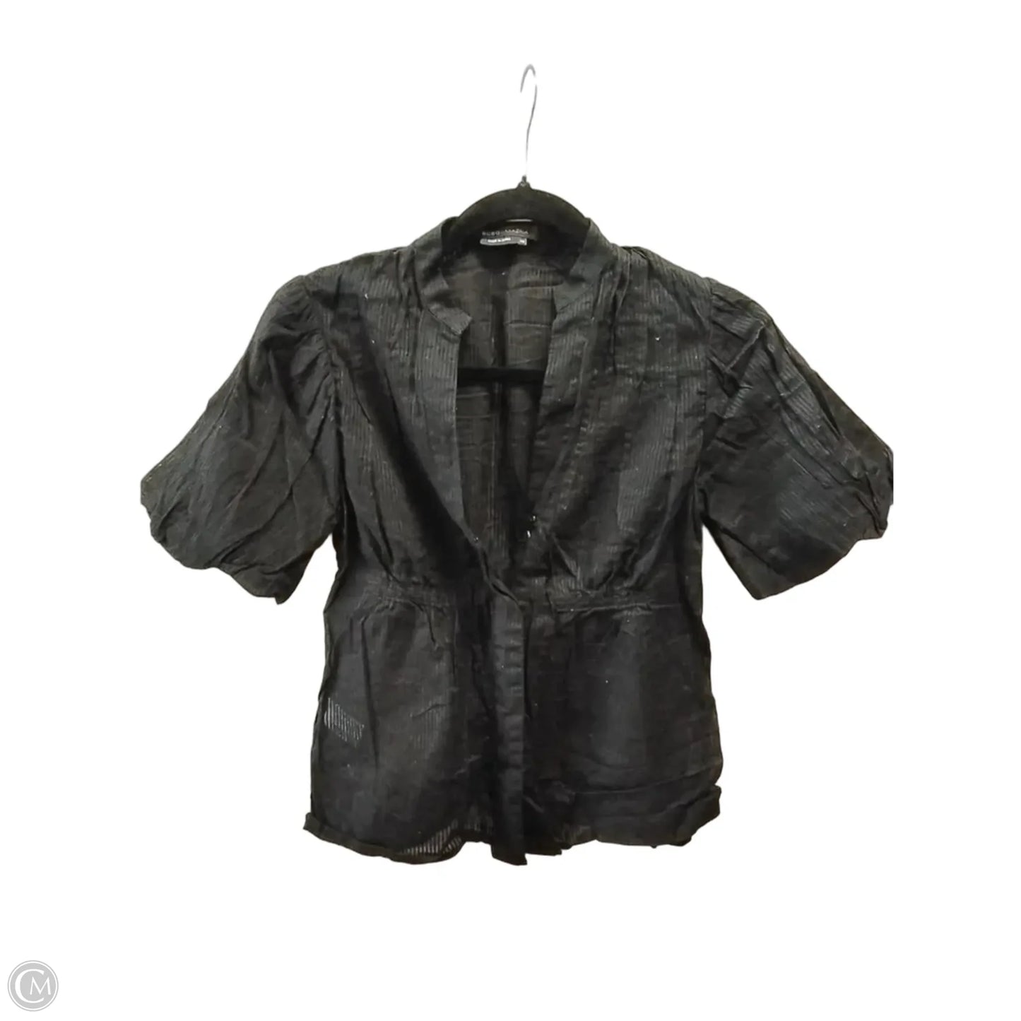 Blouse Short Sleeve By Bcbg In Black, Size: Xs