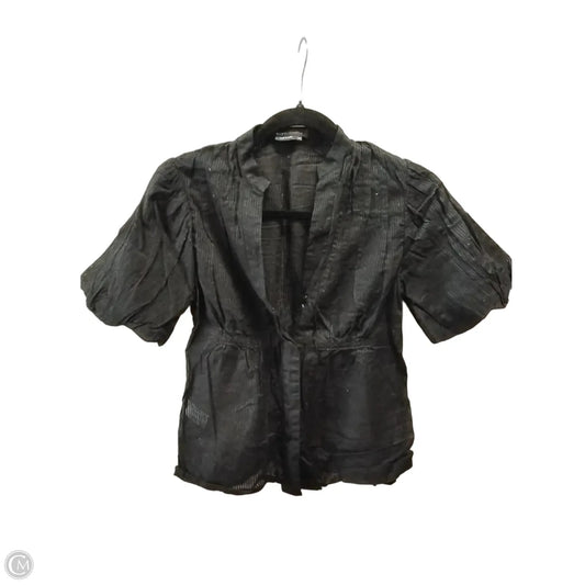 Blouse Short Sleeve By Bcbg In Black, Size: Xs